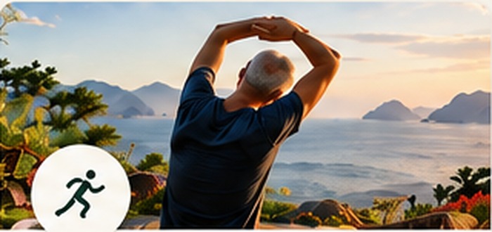 Older adult exercising outdoors